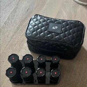 T3 Black Quilted Hair Rollers Set
